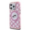 Karl Lagerfeld KLHMP15XHMCKMHP iPhone 15 Pro  Max 6.7 różowy/pink IML Monogram Karl&Choupette Head MagSafe